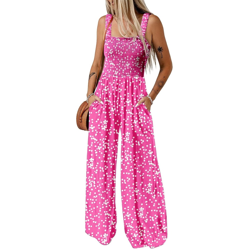 image:imageDokotoo Womens Loose Overalls Jumpsuits One Piece Sleeveless RompersPink 3