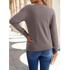 Dokotoo Sweaters for Women Long Sleeve Crewneck Diamond Hollow Out Lightweight Pullover Sweater Tops Fall Outfits(Coffee)