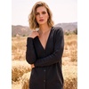 Dokotoo Womens Cardigan Wool Blend Casual Knit Hollow Out Sweaters Tops(Black)