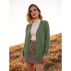 Dokotoo Womens Cardigan Wool Blend Casual Knit Hollow Out Sweaters Tops(Green)