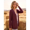 Dokotoo Womens Cardigan Wool Blend Casual Knit Hollow Out Sweaters Tops(Red)