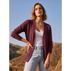 Dokotoo Womens Cardigan Wool Blend Casual Knit Hollow Out Sweaters Tops(Red)