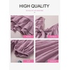 Dokotoo Womens Summer Dresses Square Neck Tie Back Lantern Sleeve Ruffle A-Line Casual Dress(7 Purple)