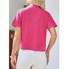 Dokotoo Womens Summer Tops 2026 Waffle Knit Button Down Shirts(Red)