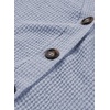 Dokotoo Womens Summer Tops 2026 Waffle Knit Button Down Shirts(Sky Blue)