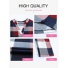 Dokotoo Womens Tops Plaid Cotton Cuffed 3/4 Sleeve Shirts Blouses(Brown 2)
