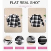 Dokotoo Womens Tops Plaid Cotton Cuffed 3/4 Sleeve Shirts Blouses(Gray)