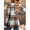 Dokotoo Womens Tops Plaid Cotton Cuffed 3/4 Sleeve Shirts Blouses(Z Brown)
