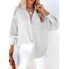 Dokotoo Womens V Neck Striped Button Down Shirts Long Sleeve Tunic Tops(Black)