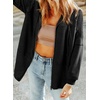 Dokotoo Womens Waffle Knit Hoodies Zip Up Drawstring Oversized Jackets(Black)