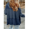 Dokotoo Womens Waffle Knit Hoodies Zip Up Drawstring Oversized Jackets(Blue)
