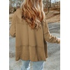 Dokotoo Womens Waffle Knit Hoodies Zip Up Drawstring Oversized Jackets(Camel)