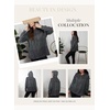 Dokotoo Womens Waffle Knit Hoodies Zip Up Drawstring Oversized Jackets(Gray)