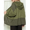 Dokotoo Womens Waffle Knit Hoodies Zip Up Drawstring Oversized Jackets(Green)