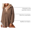 Dokotoo Womens Waffle Knit Shacket Jacket Casual Button Down Shirts Tops(Brown)