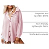Dokotoo Womens Waffle Knit Shacket Jacket Casual Button Down Shirts Tops(Pink 1)