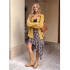 Dokotoo Womens Waffle Knit Shacket Jacket Casual Button Down Shirts Tops(Yellow)
