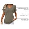 Dokotoo Womens Waffle Knit Tops 2026 Summer Shirts Womens Blouses Basic Tee(A Four Leaf Clover)