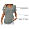 Dokotoo Womens Waffle Knit Tops 2026 Summer Shirts Womens Blouses Basic Tee(A Seagrass)