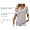 Dokotoo Womens Waffle Knit Tops 2026 Summer Shirts Womens Blouses Basic Tee(Light Grey)