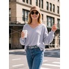 Dokotoo Womens Waffle Knit Tops Trendy Fashion 2026 Oversized T Shirts(Blue)
