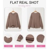 Dokotoo Womens Waffle Knit Tops Trendy Fashion 2026 Oversized T Shirts(Brown)