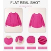 Dokotoo Womens Waffle Knit Tops Trendy Fashion 2026 Oversized T Shirts(Hot Pink)