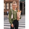 Dokotoo Womens Waffle Knit Tops Trendy Fashion 2026 Oversized T Shirts(Light Green)