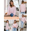Dokotoo Womens Waffle Knit Tops Trendy Fashion 2026 Oversized T Shirts(Pink)