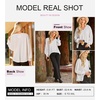 Dokotoo Womens Waffle Knit Tops Trendy Fashion 2026 Oversized T Shirts(White)