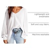 Dokotoo Womens Waffle Knit Tops Trendy Fashion 2026 Oversized T Shirts(White)