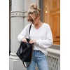 Dokotoo Womens Waffle Knit Tops Trendy Fashion 2026 Oversized T Shirts(White)