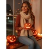 Dokotoo Women’s Wool Blend Crew Neck Casual Fall Sweaters Knit Tops(Dark Red)