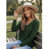 Dokotoo Women’s Wool Blend Crew Neck Casual Fall Sweaters Knit Tops(Green)