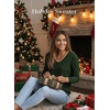 Dokotoo Women’s Wool Blend Crew Neck Casual Fall Sweaters Knit Tops(Green)