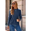 Dokotoo Womes Sweaters Solid Button Long Sleeve Knit Pullover Tops(Dark Blue)
