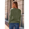 Dokotoo Womes Sweaters Solid Button Long Sleeve Knit Pullover Tops(Green)