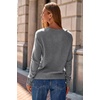 Dokotoo Womes Sweaters Solid Button Long Sleeve Knit Pullover Tops(Grey)