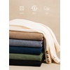 Dokotoo Womes Sweaters Solid Button Long Sleeve Knit Pullover Tops(Off-white)
