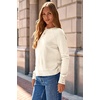 Dokotoo Womes Sweaters Solid Button Long Sleeve Knit Pullover Tops(Off-white)