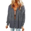 Dokotoo Womens Waffle Knit Hoodies Zip Up Drawstring Oversized Jackets(Gray)