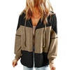 Dokotoo Womens Waffle Knit Hoodies Zip Up Drawstring Oversized Jackets(Khaki)