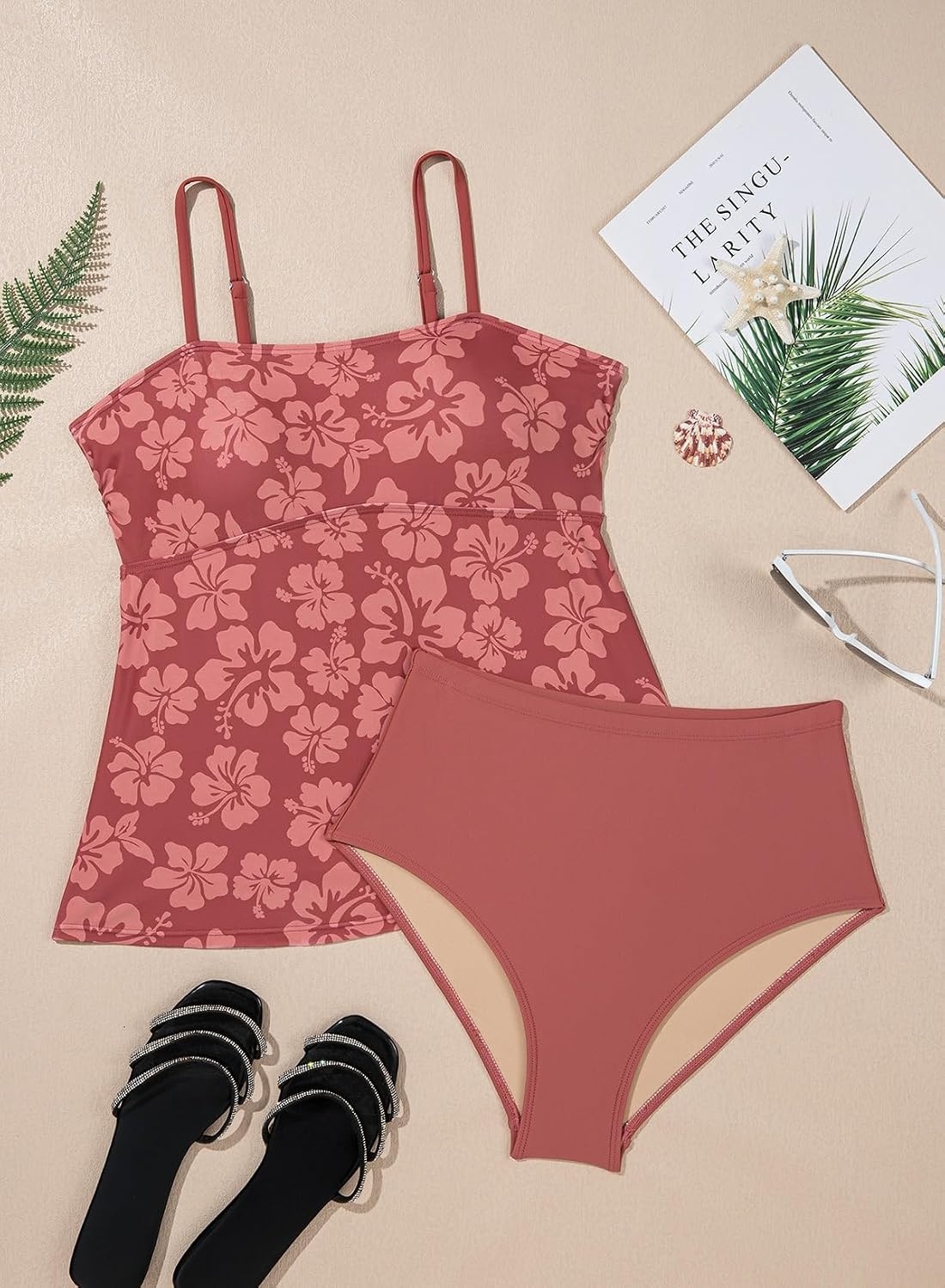 image:imageDokotoo Womens Boho Floral Tankini Set 2 Piece Swimsuits 2026 BeachwearVine