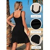 Dokotoo Swimsuit Coverup for Women Crochet Flowy Beach Dresses Bathing Suit Cover Up Cruise Outfits Resort Wear(Black)