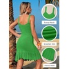 Dokotoo Swimsuit Coverup for Women Crochet Flowy Beach Dresses Bathing Suit Cover Up Cruise Outfits Resort Wear(Green)