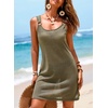Dokotoo Swimsuit Coverup for Women Sheer Beach Cover Up Dress(Green)