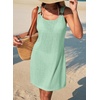 Dokotoo Swimsuit Coverup for Women Sheer Beach Cover Up Dress(Mint Green)