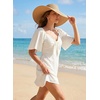 Dokotoo Womens Dresses 2026 Deep V Neck Elegant Bow tie Mini Dress S-XL(A White)