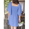 Dokotoo Womens Dresses 2026 Deep V Neck Elegant Bow tie Mini Dress S-XL(B Sky Blue)