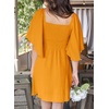 Dokotoo Womens Dresses 2026 Deep V Neck Elegant Bow tie Mini Dress S-XL(Citrus)